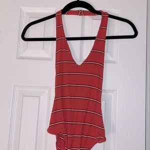 Reddish-orange body suit from pacsun. Size small